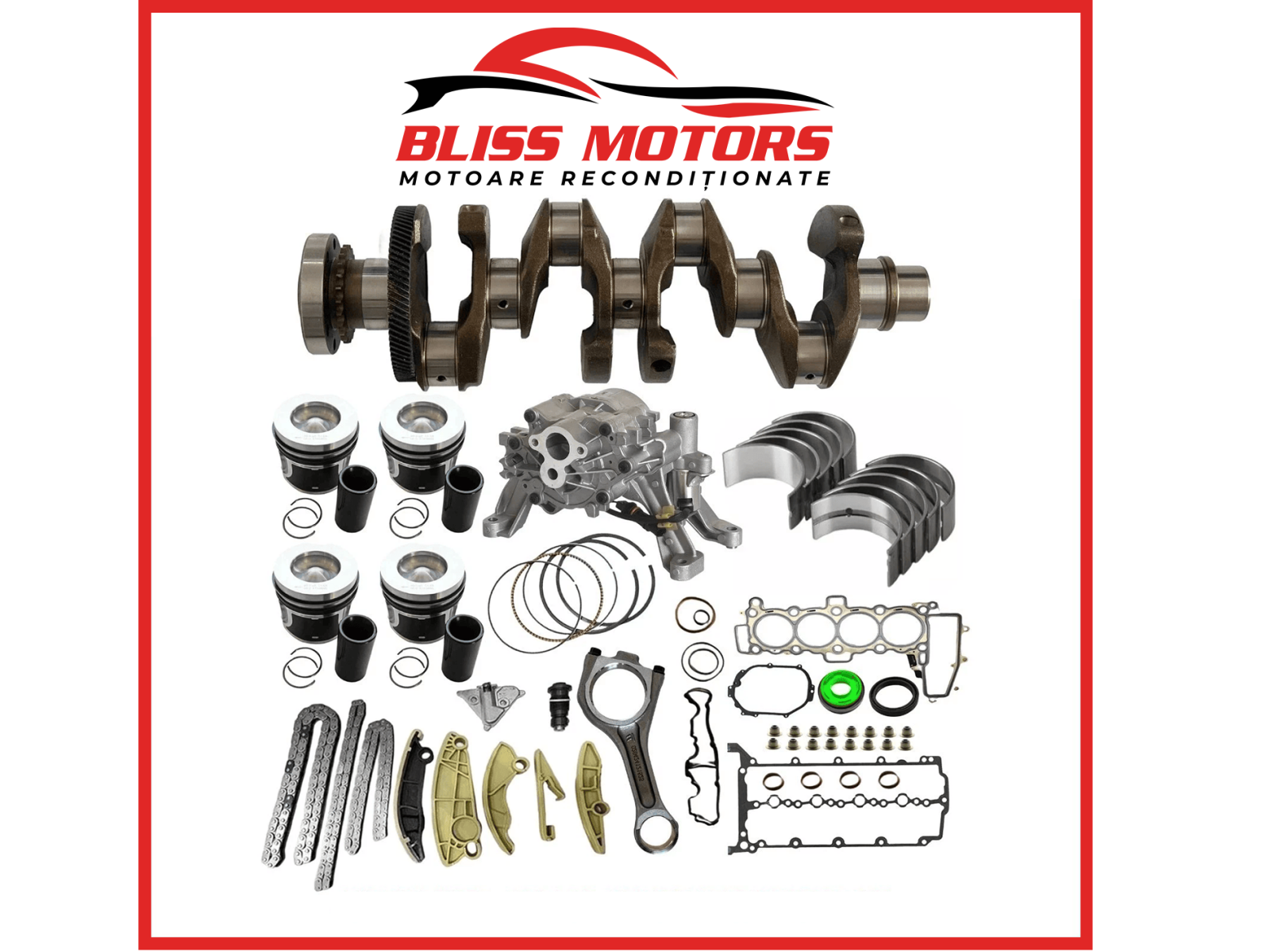 Mk06253様 Kit reparație motor Land Rover 2.0 D 204DTD – arbore cotit + set